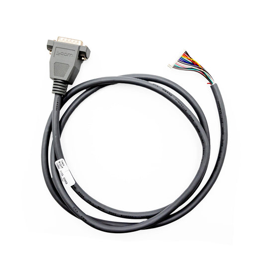 A right-handed medical device cable assembly with a gray connector compatible with Hillrom, SA1734.