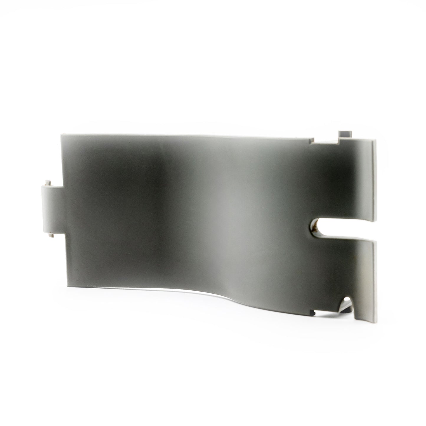 A gray metal center cover arm designed for compatibility with Hillrom medical equipment.