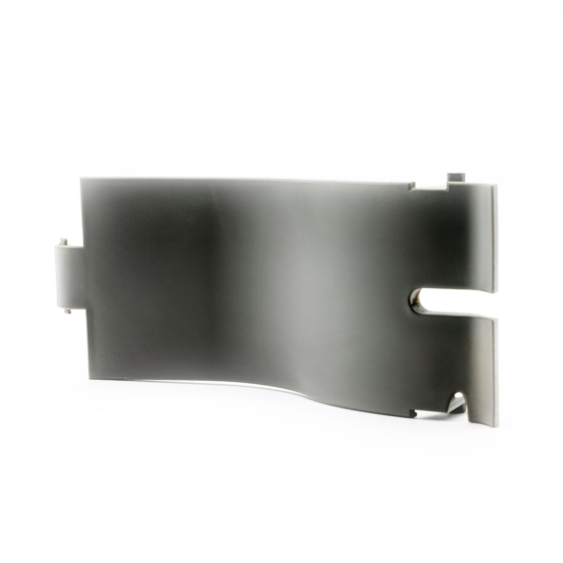 A gray metal center cover arm designed for compatibility with Hillrom medical equipment.