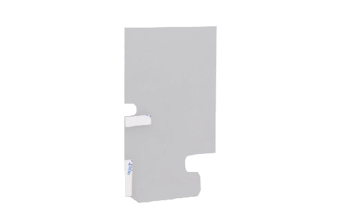 Clear plastic card holder on a white background
