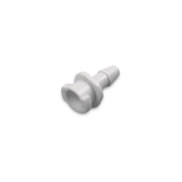A single white female submin BP connector designed for cuffs.