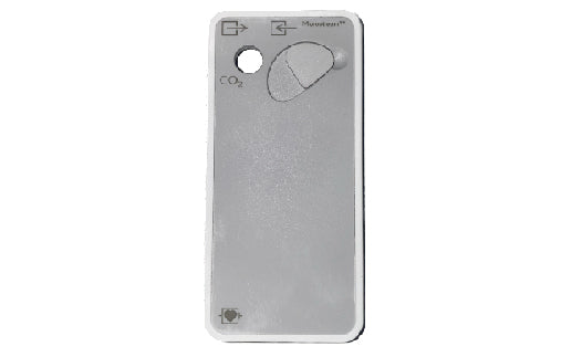 Metallic phone case with cutout design on a white background