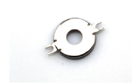 Metallic clasp on a white background