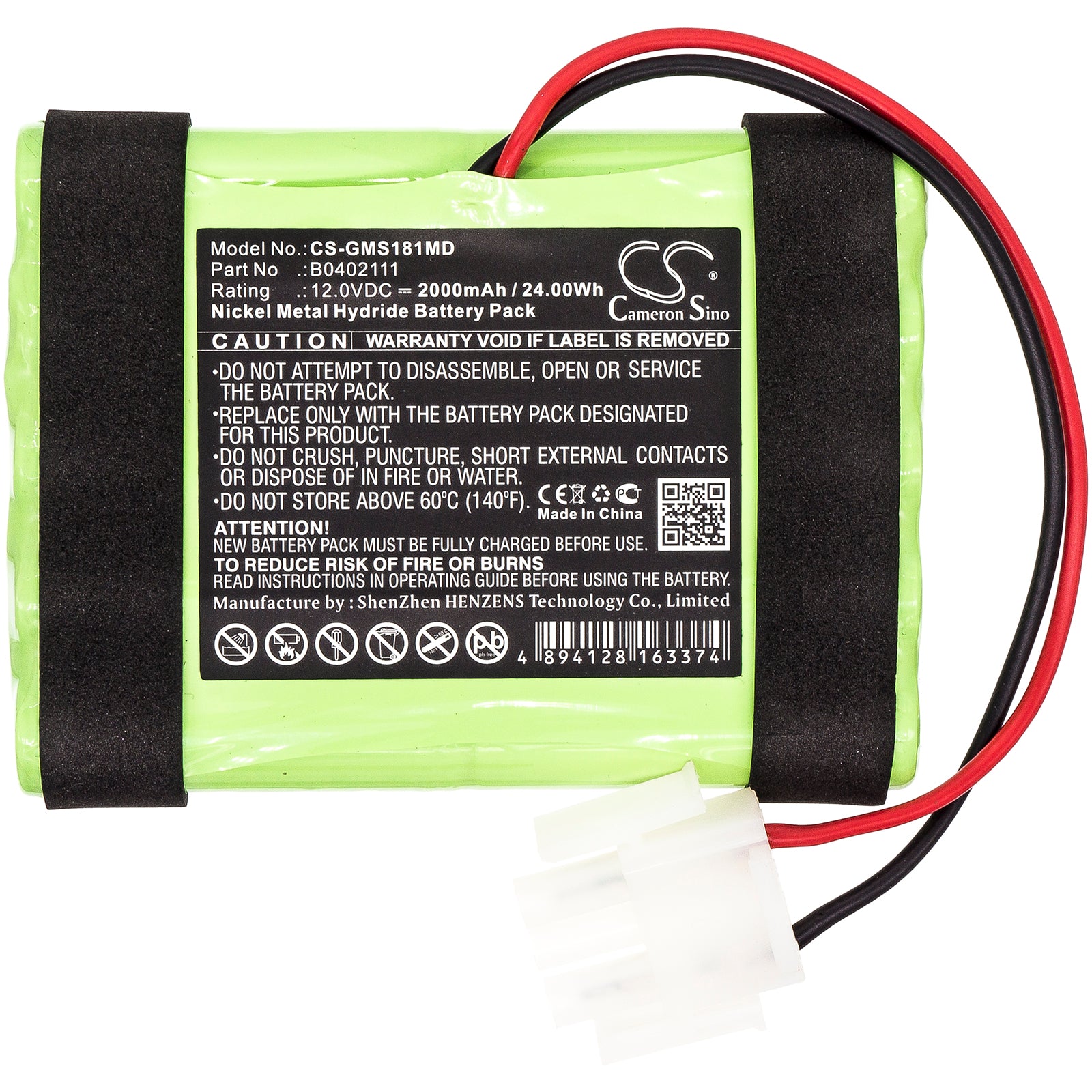 GE Hellige Servomed SMS 181 182 Battery | CS-GMS181MD