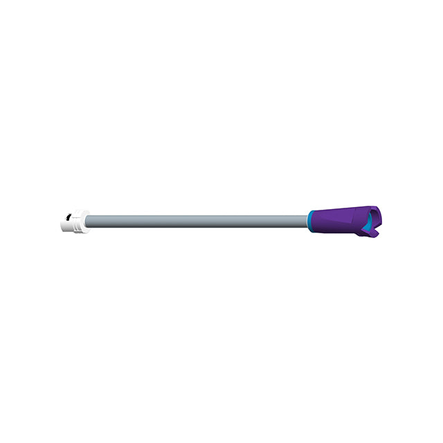 A medical device adapter with a gray body and purple accents, designed for compatibility with Nihon Kohden equipment.