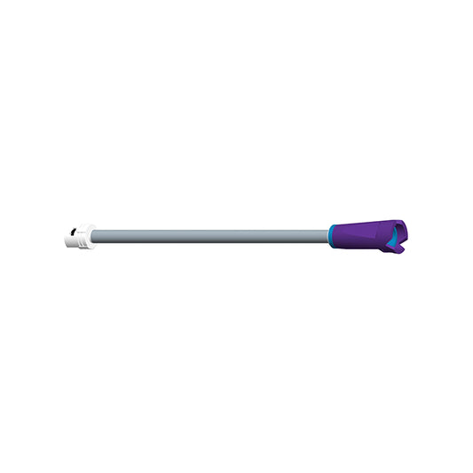 A medical device adapter with a gray body and purple accents, designed for compatibility with Nihon Kohden equipment.