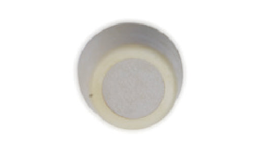 Round light fixture on a white background