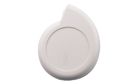White round object on a white background