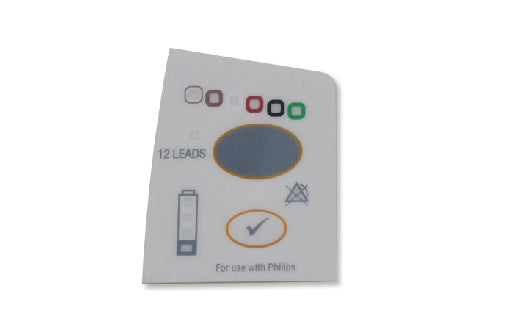 Card with medical device leads packaging on a white background