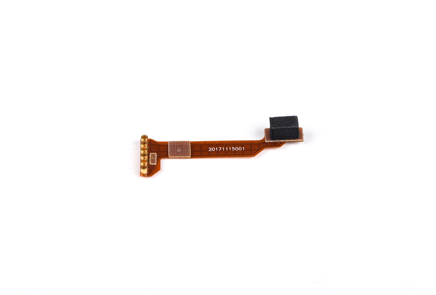 Flexible circuit board on a white background