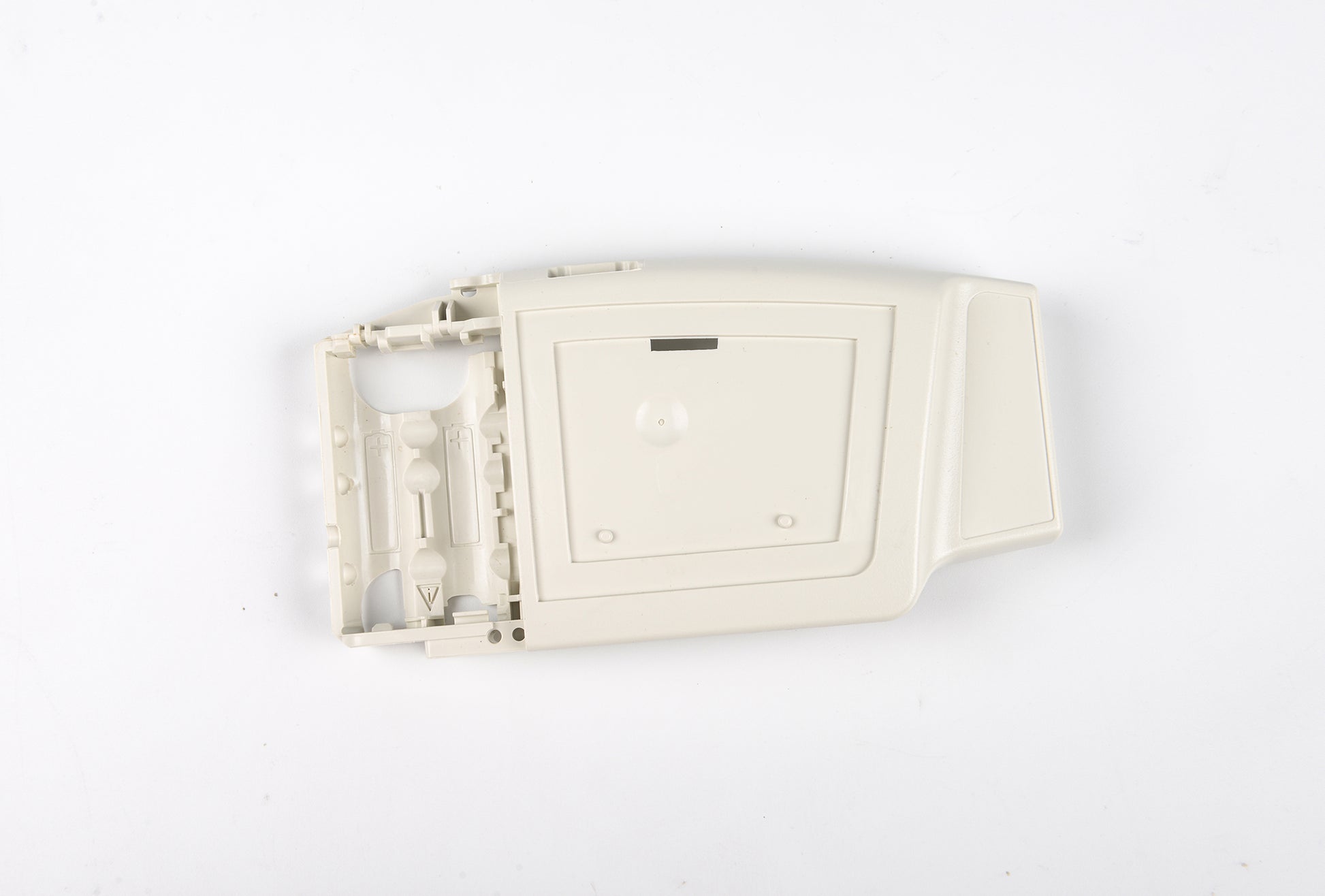 White electronic component on a white background