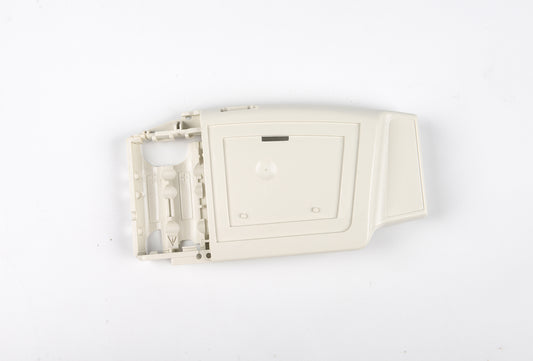 White electronic component on a white background