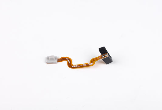 Flexible circuit board with connectors on a white background