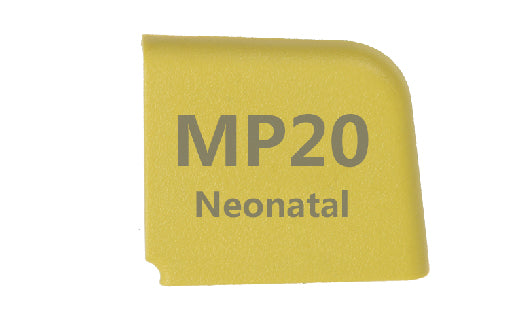 Yellow blanket with 'MP20 Neonatal' text on a white background