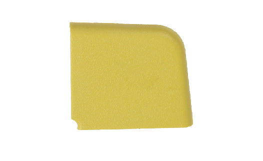 Yellow fabric swatch on a white background
