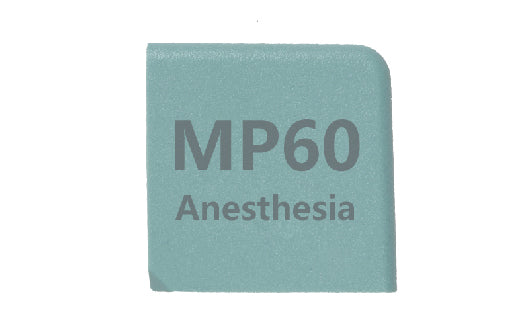 Rectangular block with 'MP60 Anesthesia' text on a light gray background