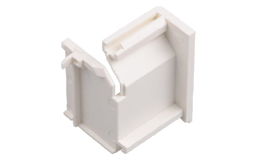 White plastic bracket on a white background