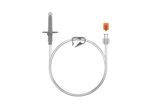 Medical device with a cable on a white background