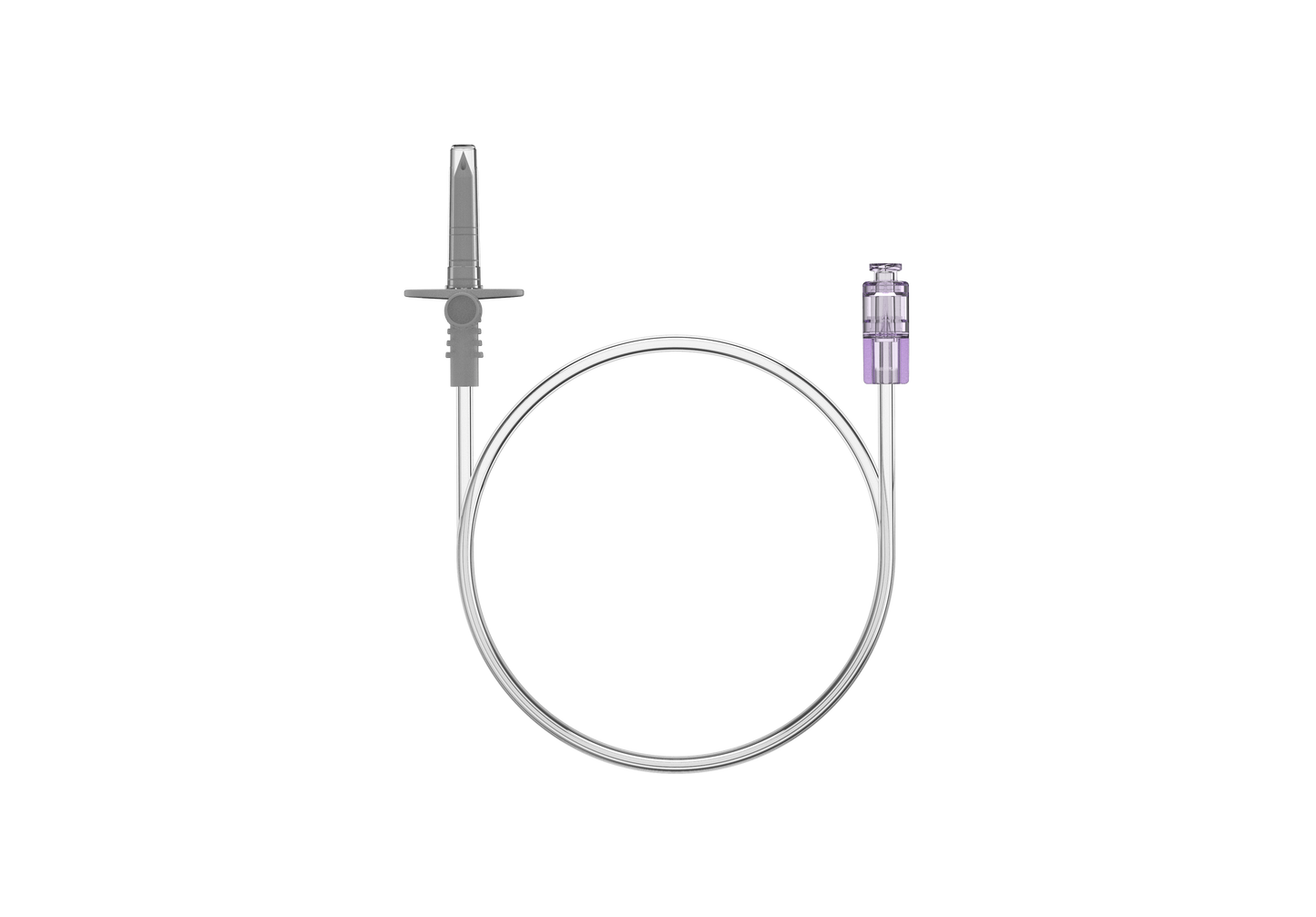 Medical device with a cable on a white background