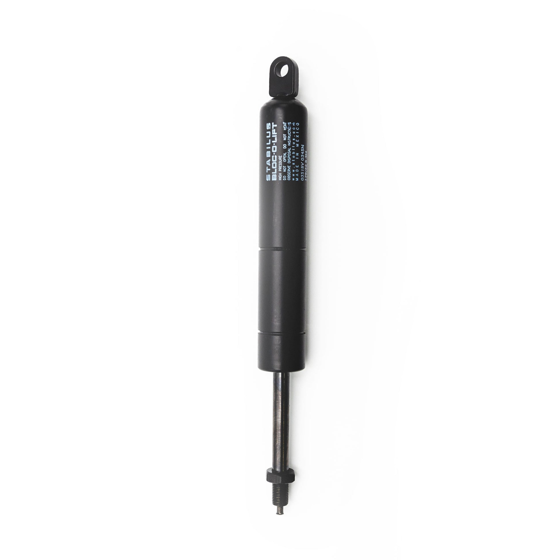 A black gas spring designed for compatibility with Hillrom, with model number 142320 indicated in the image.