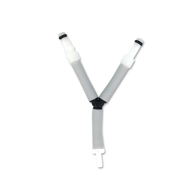 Y-Adapter 1 Male Micro Plug to 2 Neo-Snap in a white background