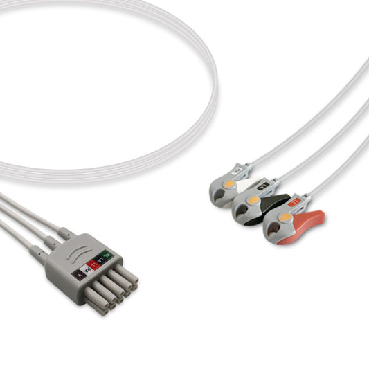 A set of Mindray ECG leadwires with a three-lead configuration, including connectors and various colored insulating material.