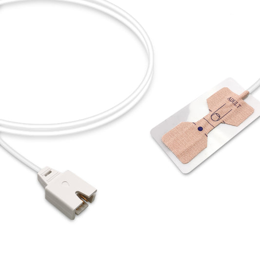 An SpO2 sensor with a white connector and beige non-woven adhesive pad, labeled with the OEM part number 2317 (LNCS Adtx-3).